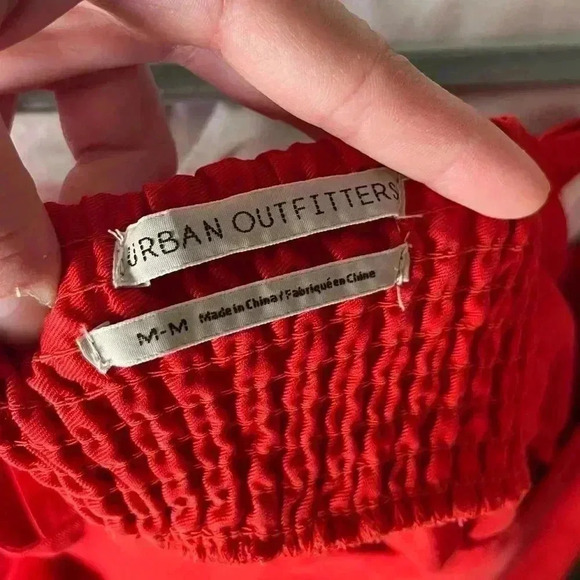 Urban Outfitters Bright Red 100% Lyocell Dress  SIZE MEDIUM - Picture 5 of 7